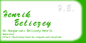 henrik beliczey business card